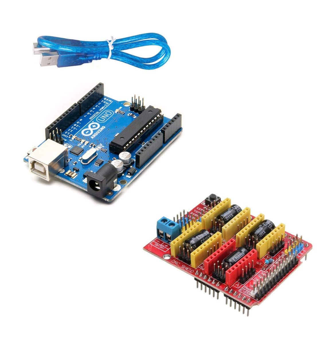 Techleads Uno R3 Atmega328p With Usb Cable and CNC Expansion Board